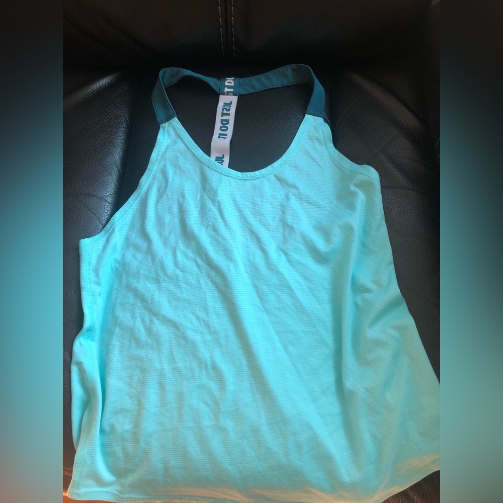 Nike Dri Fit Elastika Tank Turquoise Teal Aqua blue Tank top women EUC! XS